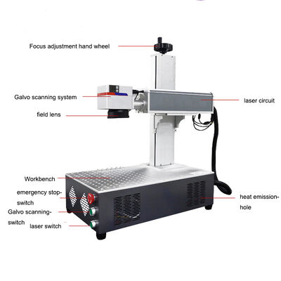 Rotating Laser Machine 20W-50W Rotary Fiber Laser Marking Machine for Metal & Plastic